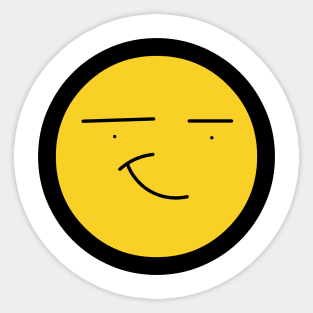 Yellow Smirk Face Sticker